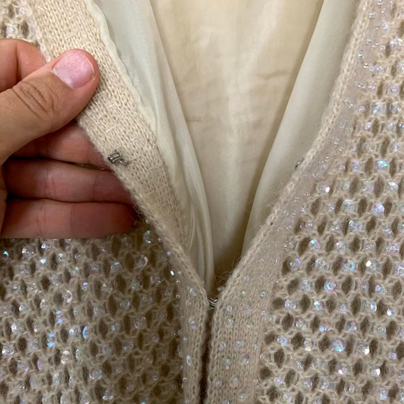 Topshop Mesh Crochet Rhinestone Cardigan 2 #4625 - Picture 3 of 7